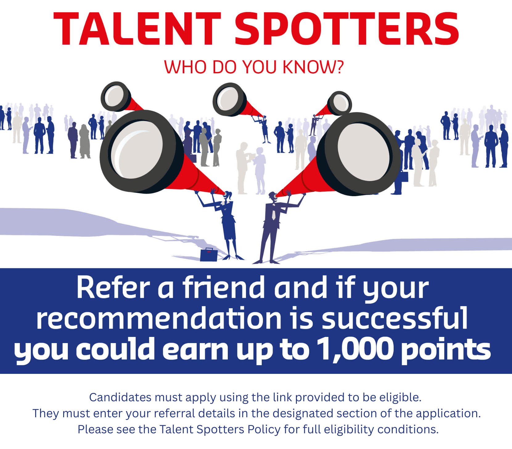 Refer a friend and if your recommendation is successful you could earn up to 1000 points