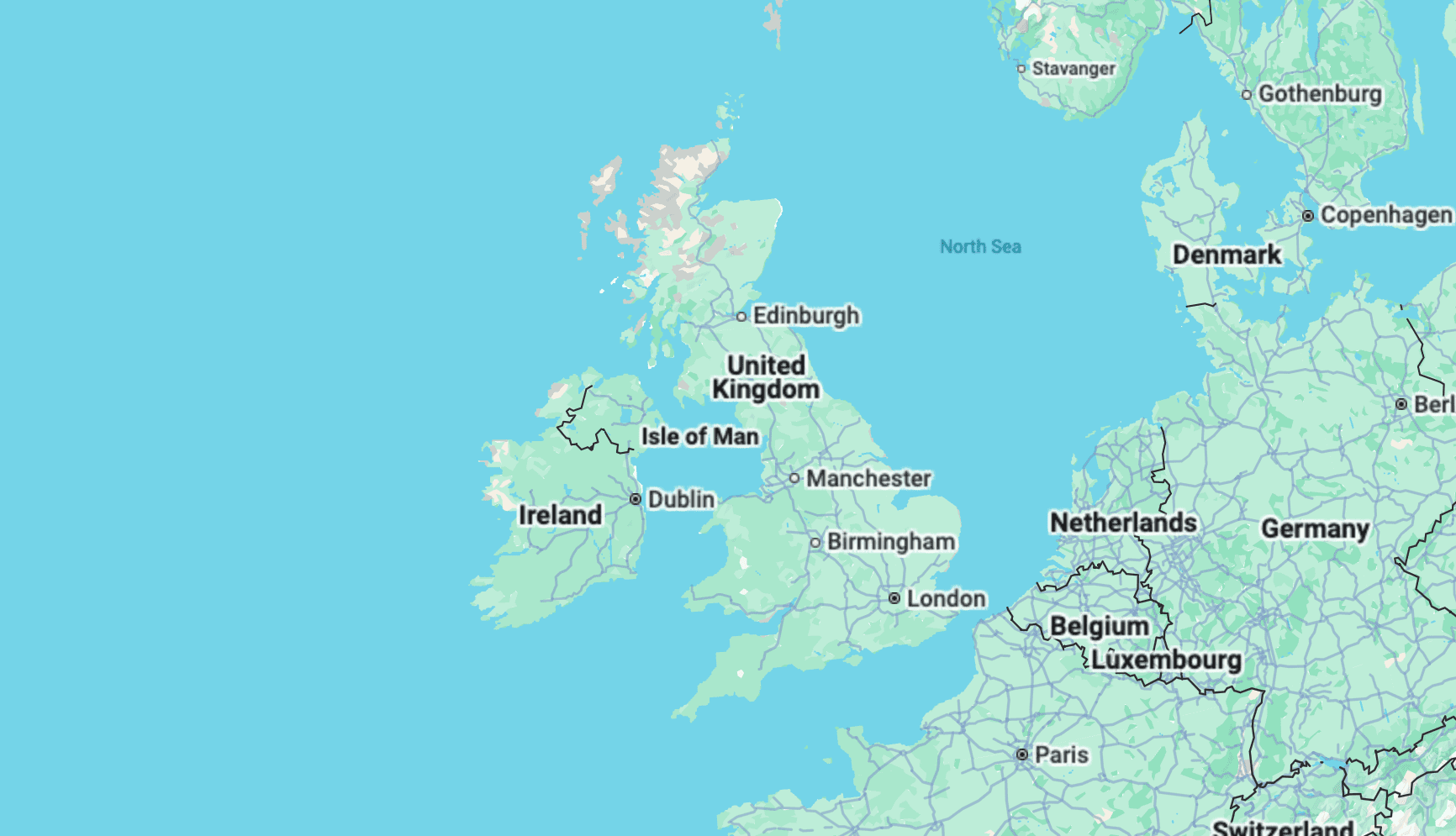 Map showing location of No Fixed Location, United Kingdom