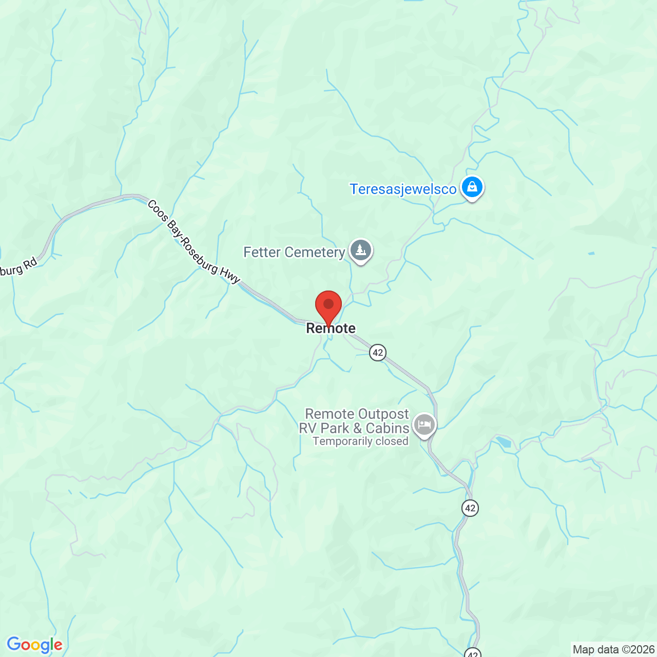 Map displaying job location