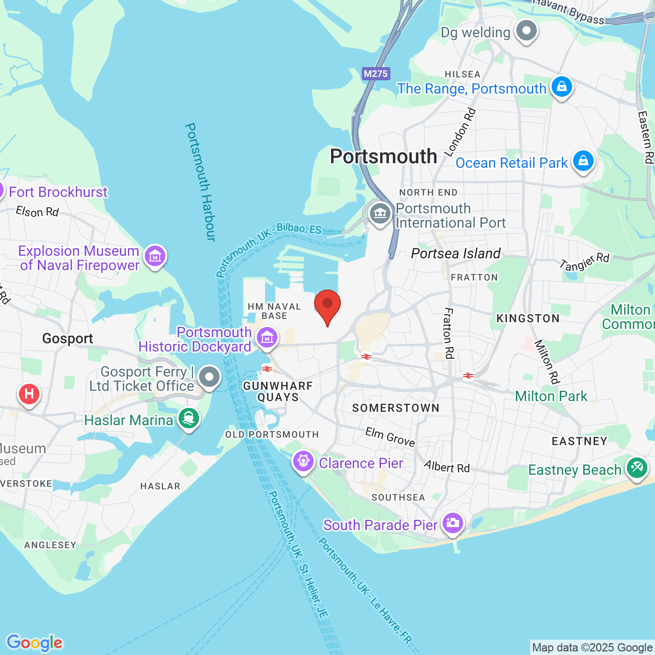 Map displaying job location