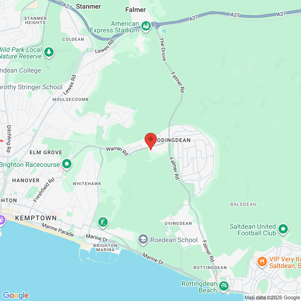 Map displaying job location