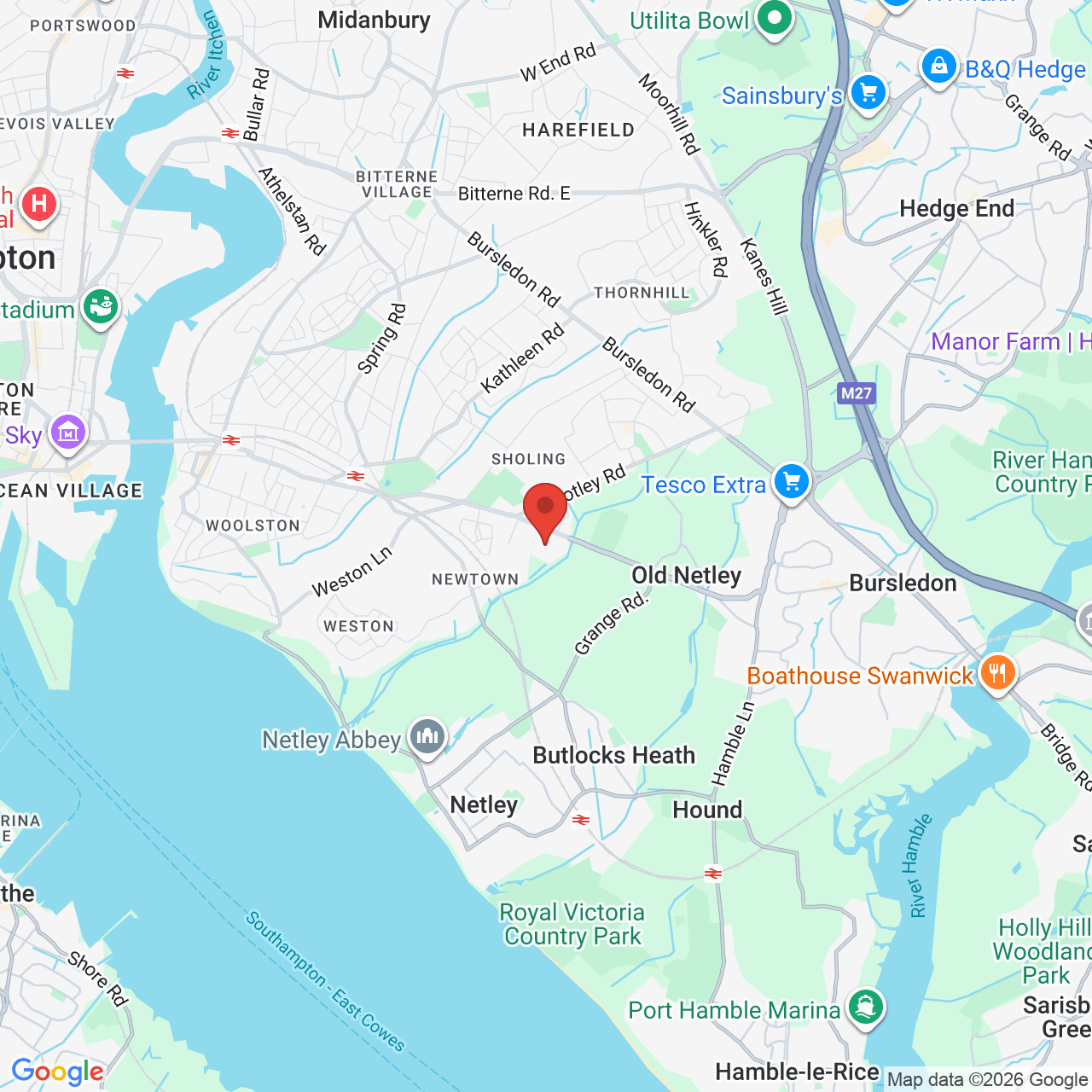 Map displaying job location