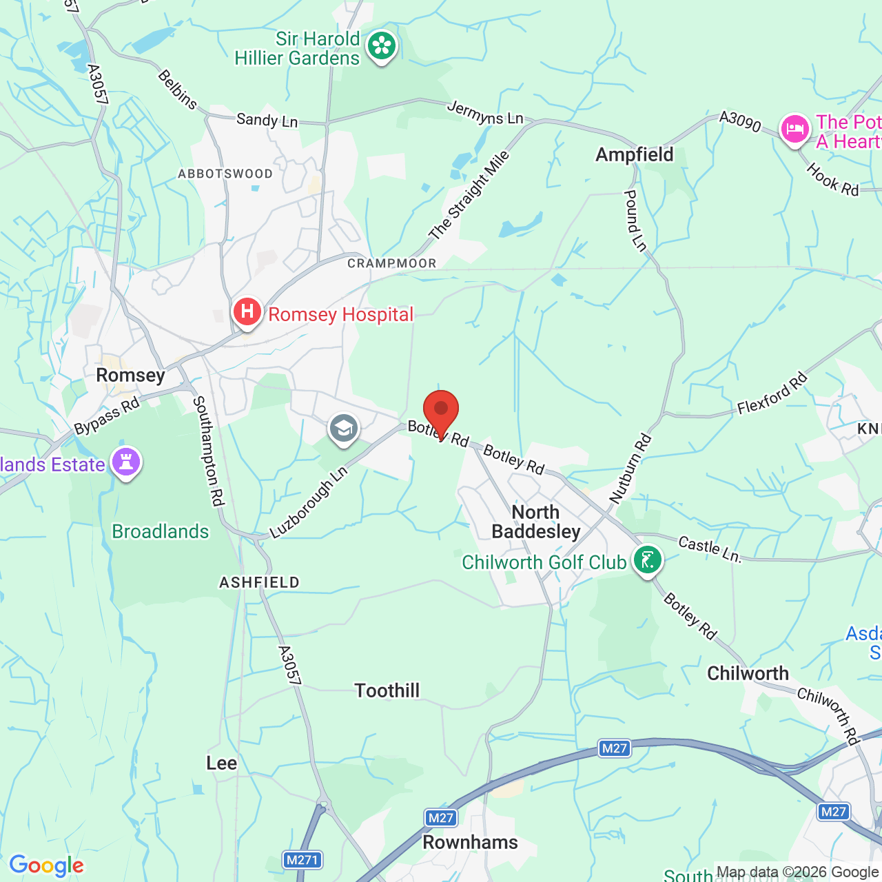 Map displaying job location