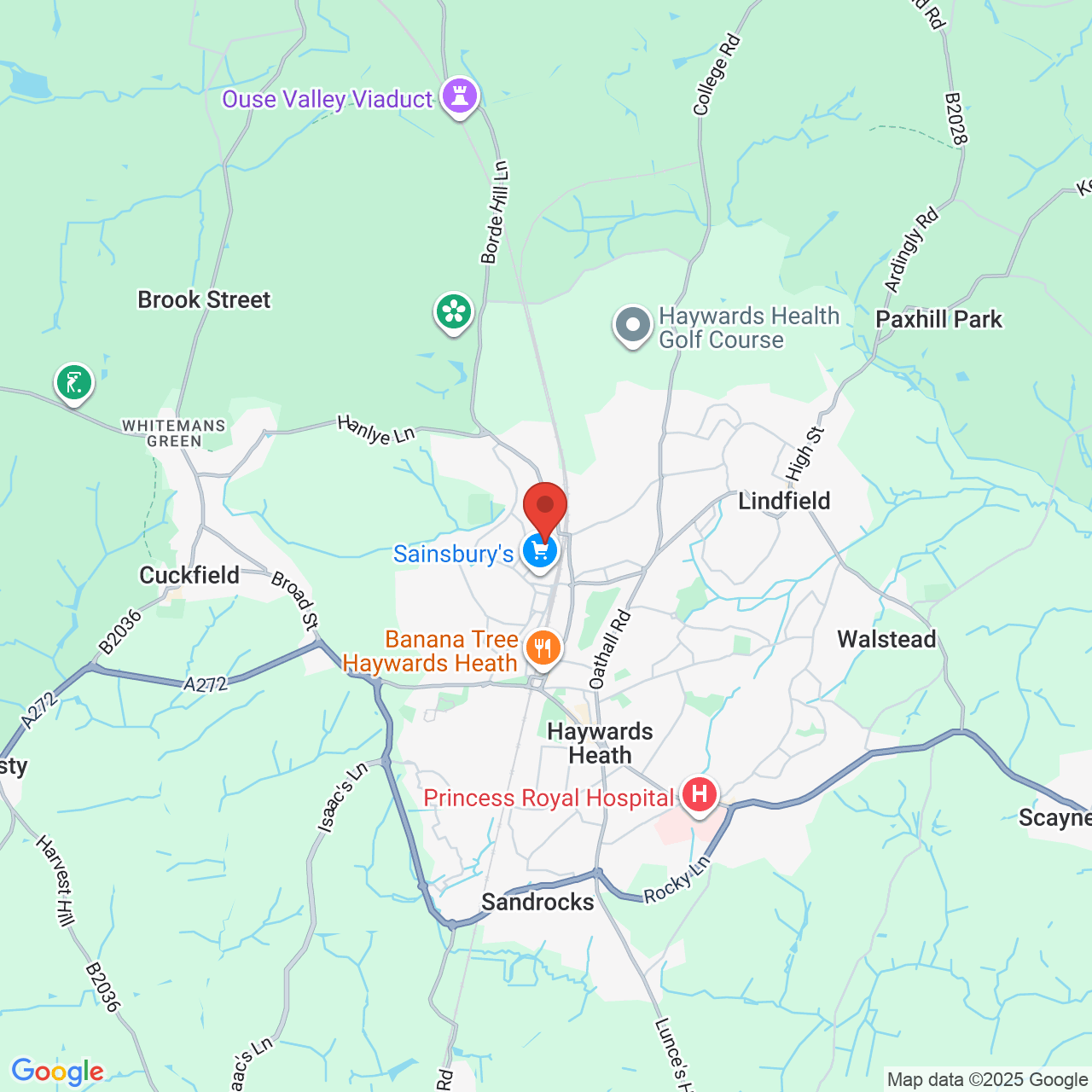 Map showing location of West Sussex, United Kingdom, RH16 1UD