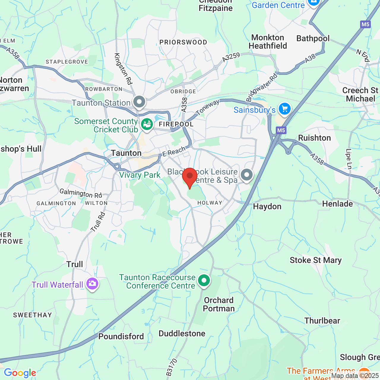 Map displaying job location