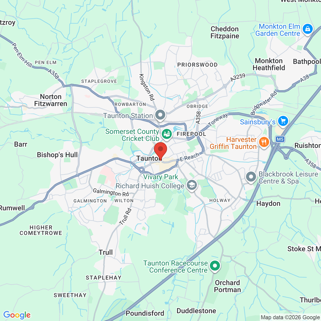 Map displaying job location