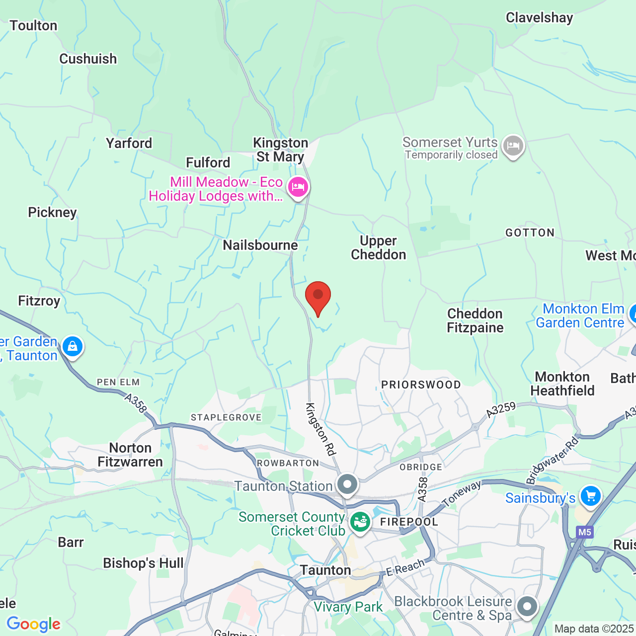 Map displaying job location