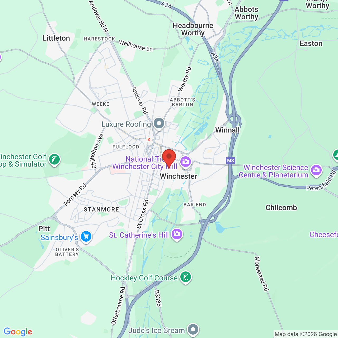 Map displaying job location