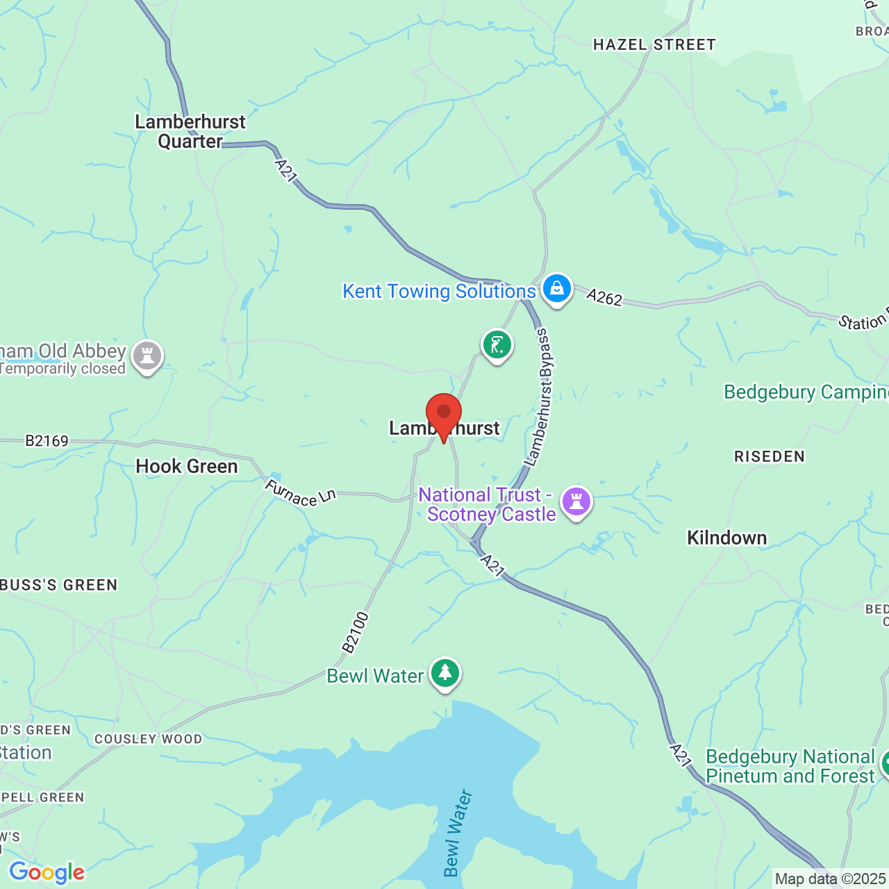 Map showing location of Tunbridge Wells, United Kingdom, TN3 8EJ