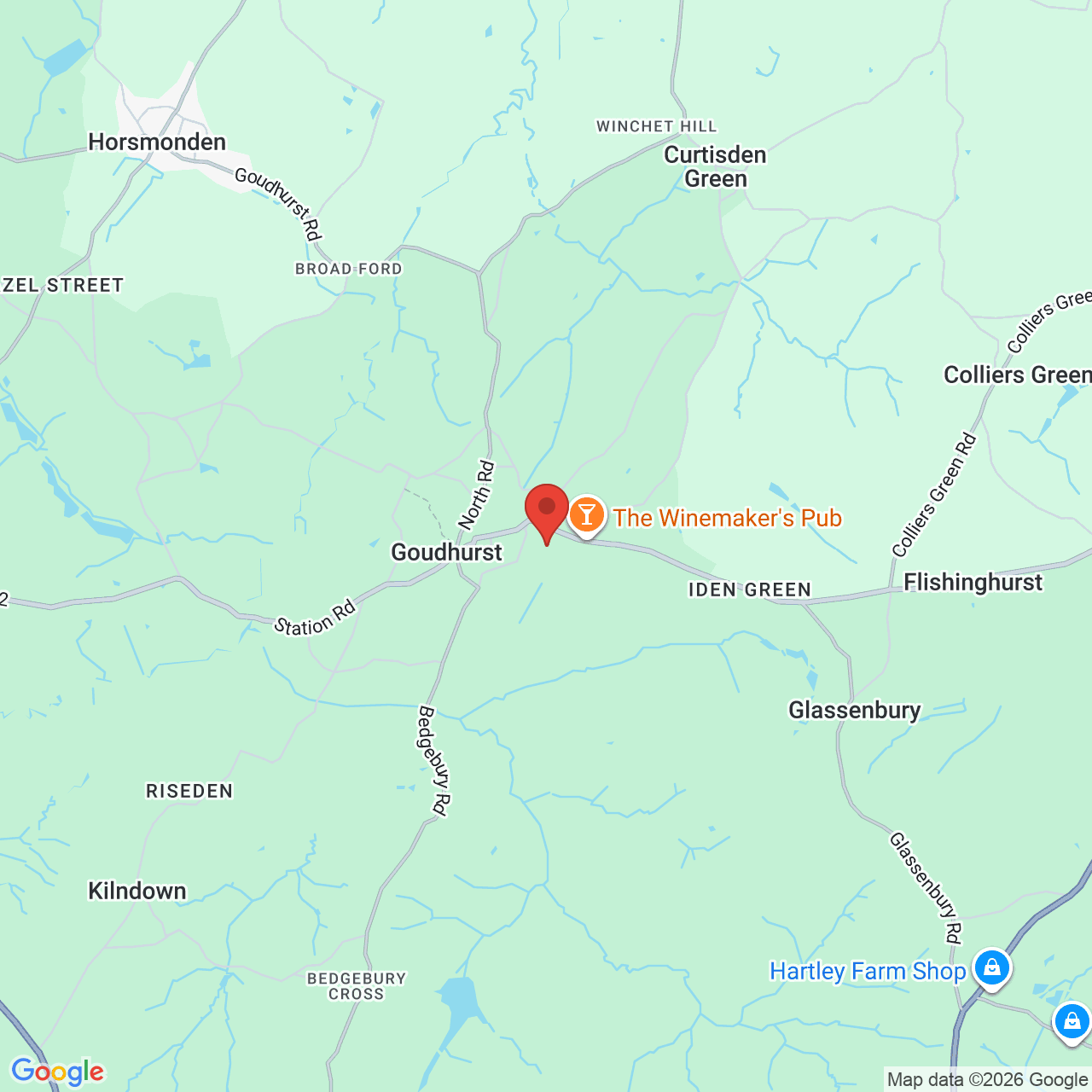 Map displaying job location