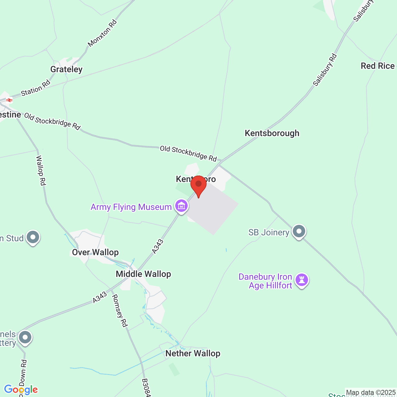 Map displaying job location