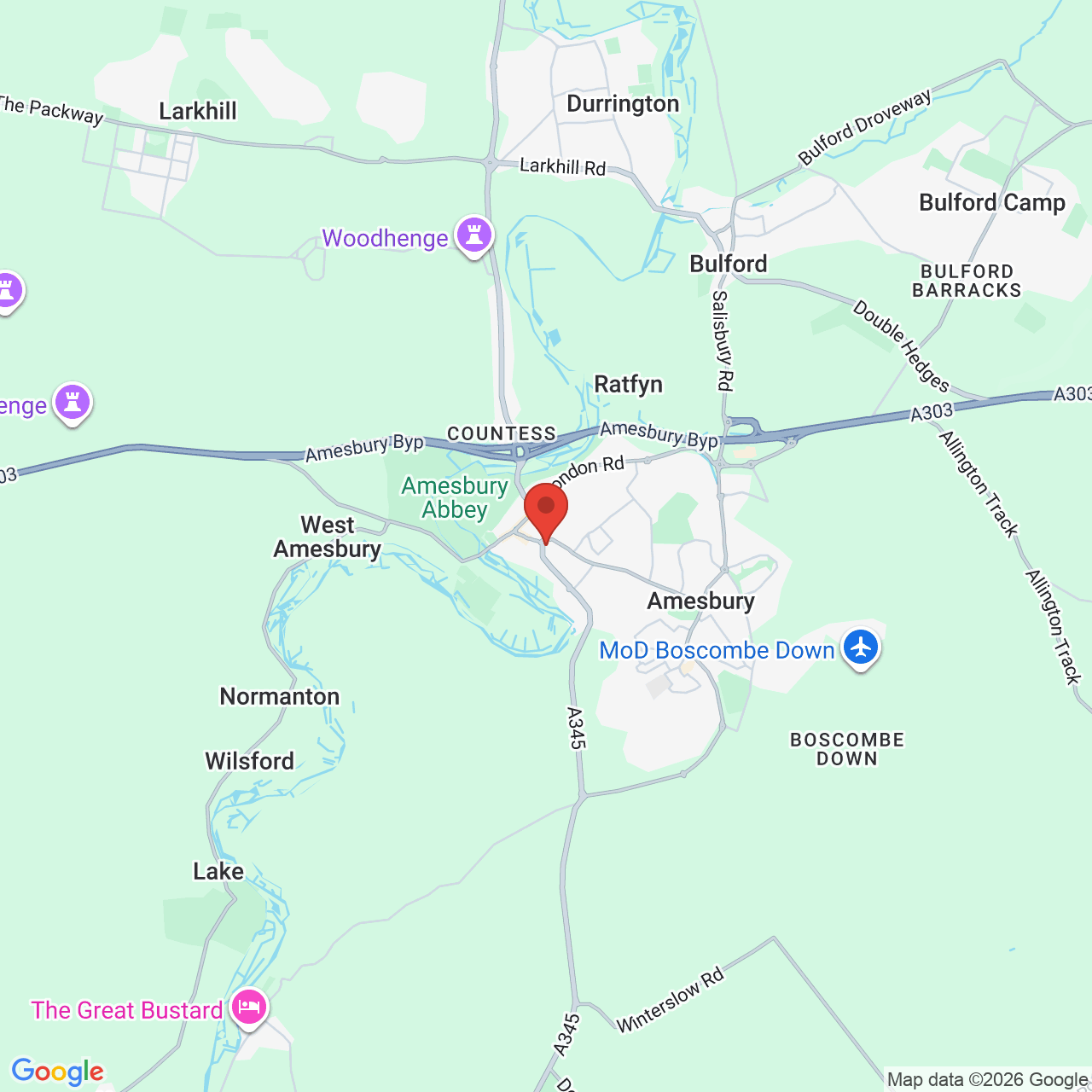 Map displaying job location