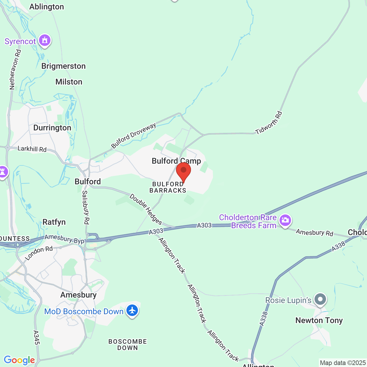 Map displaying job location