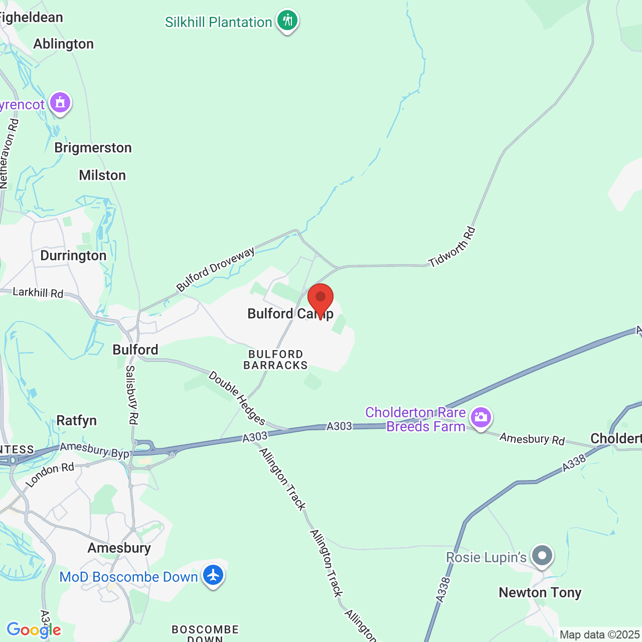 Map displaying job location