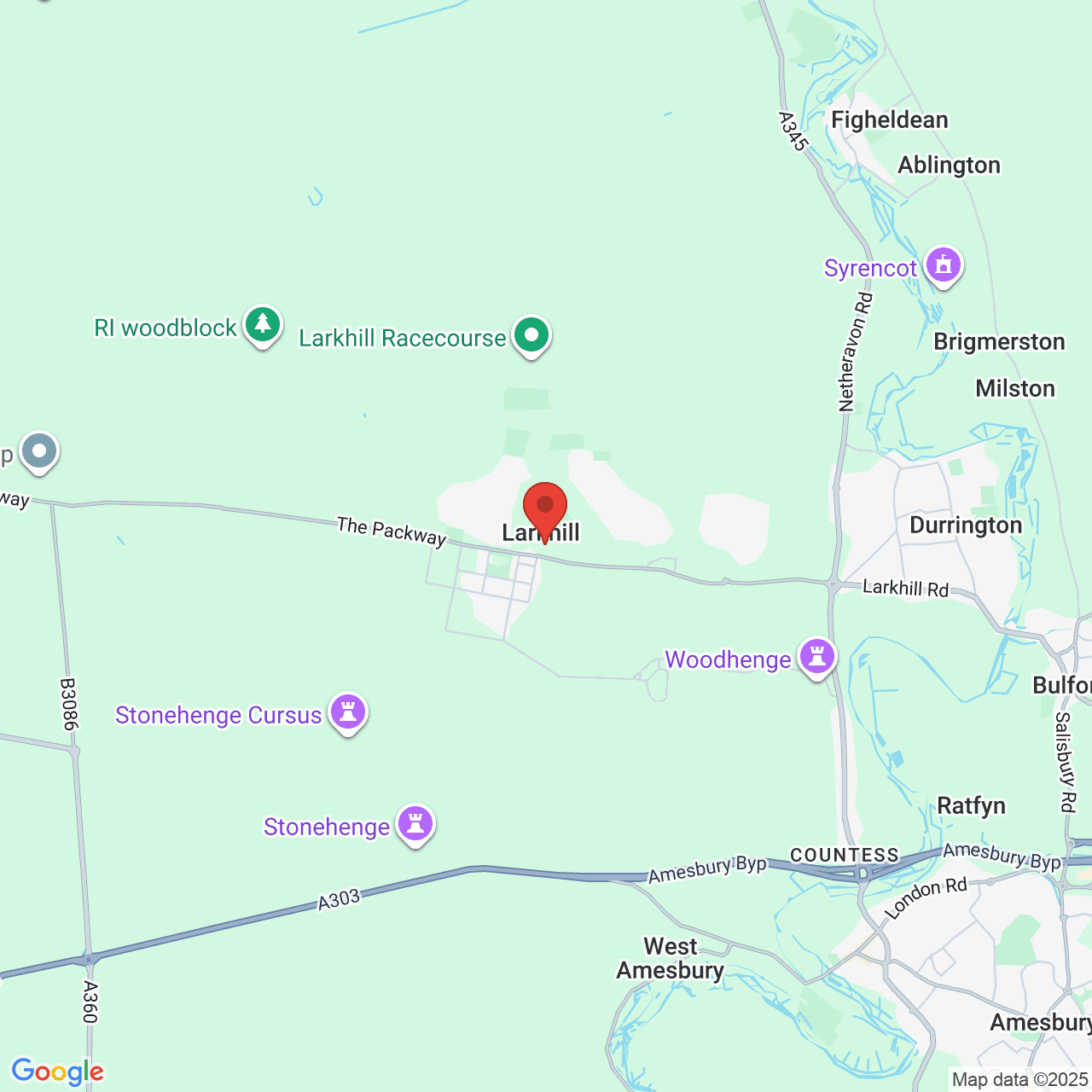 Map displaying job location