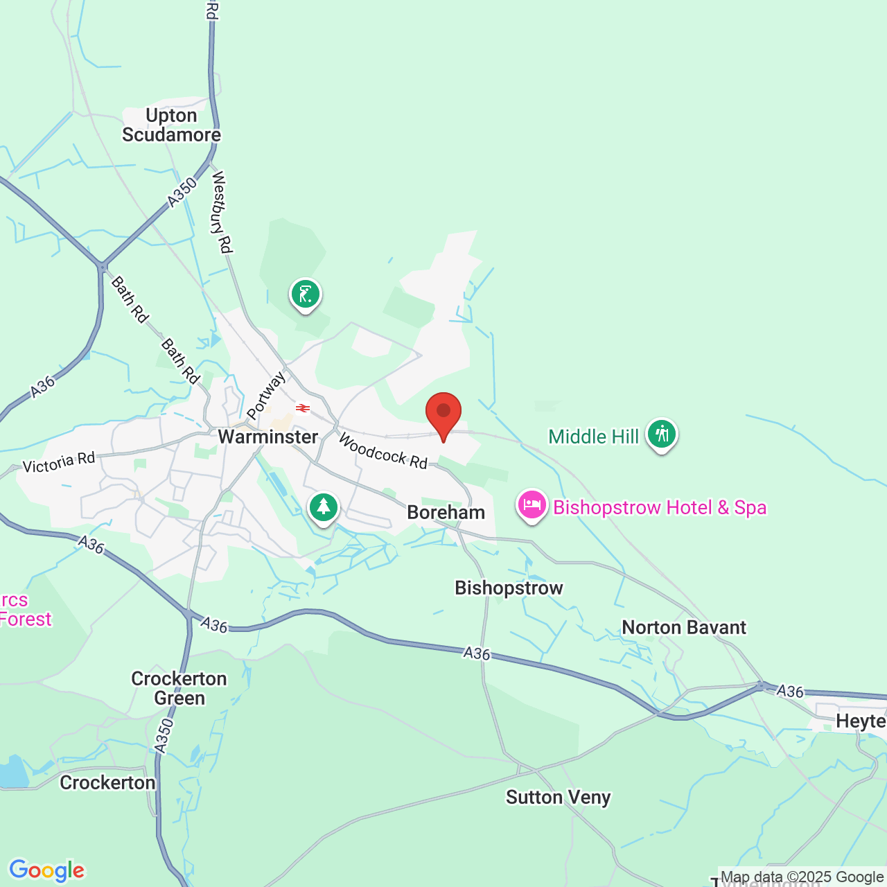 Map displaying job location