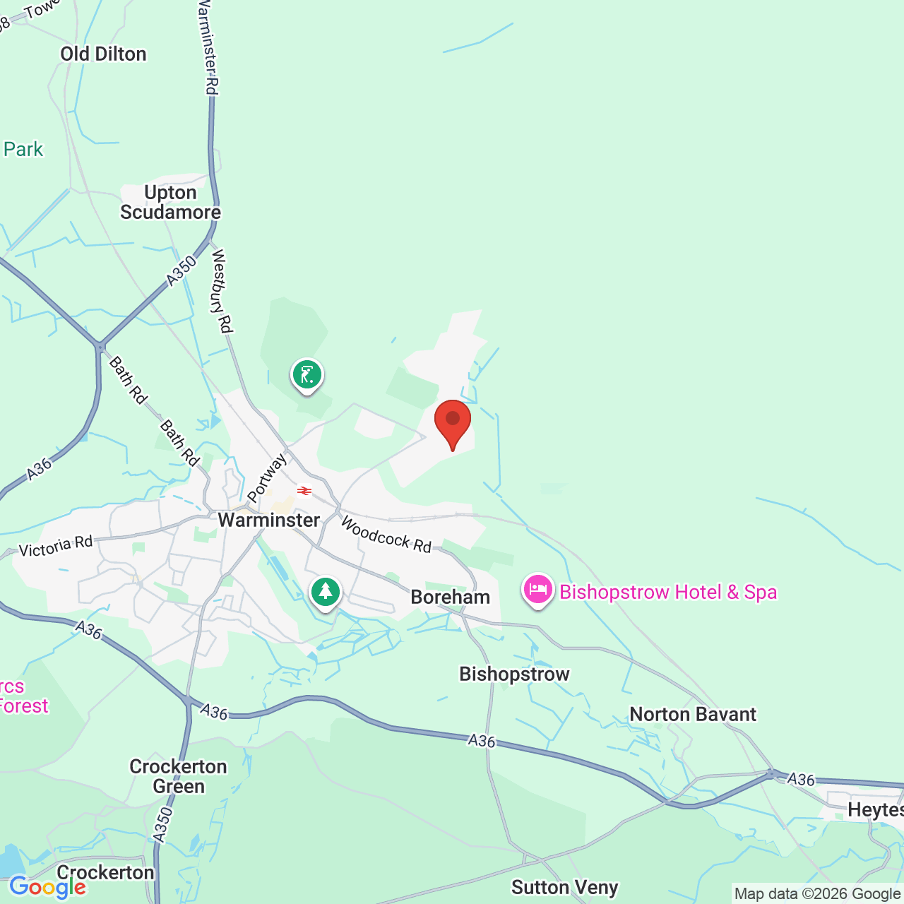 Map displaying job location