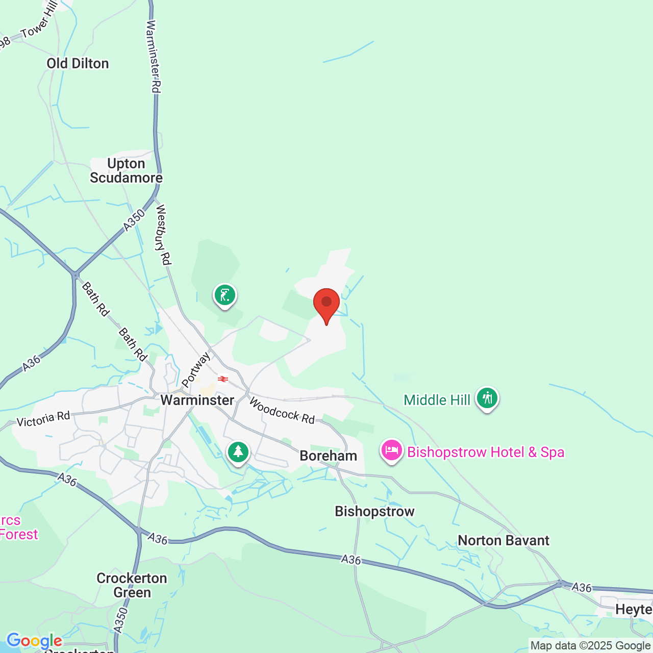 Map displaying job location