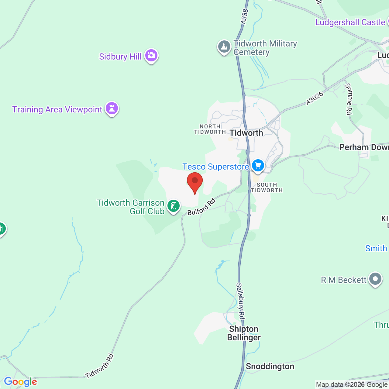 Map displaying job location