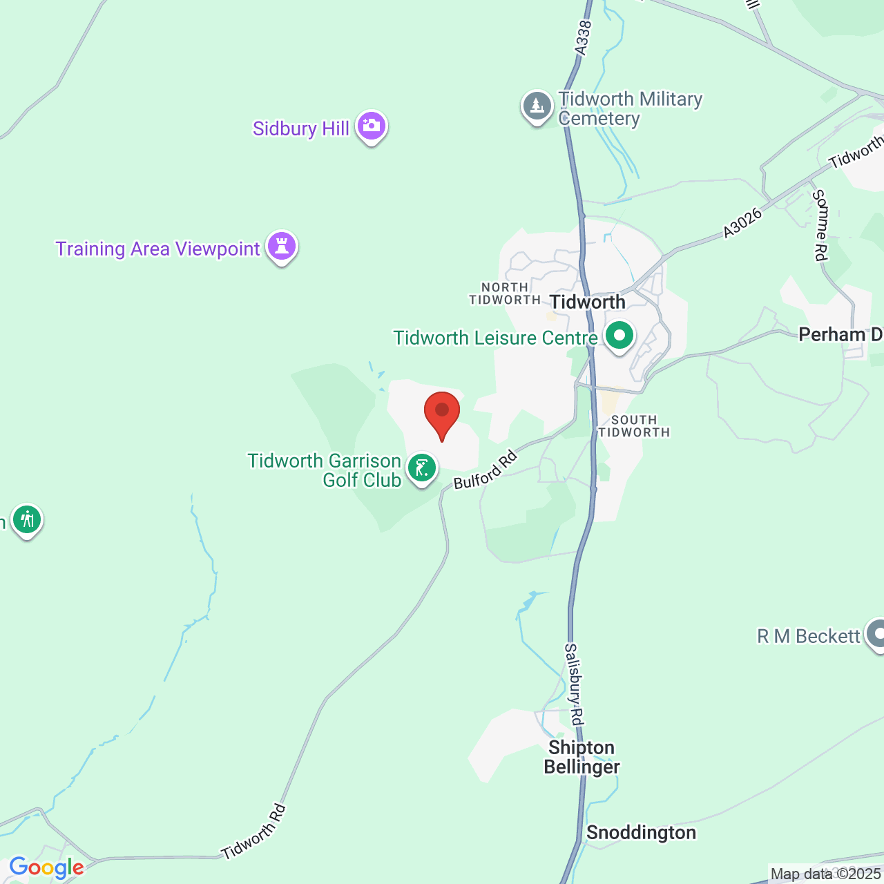 Map displaying job location