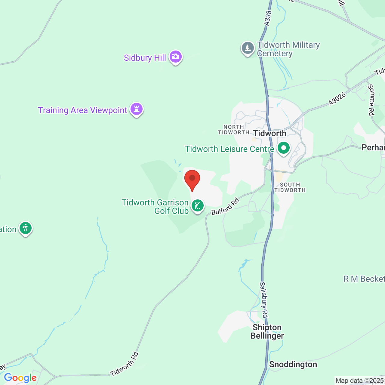 Map displaying job location