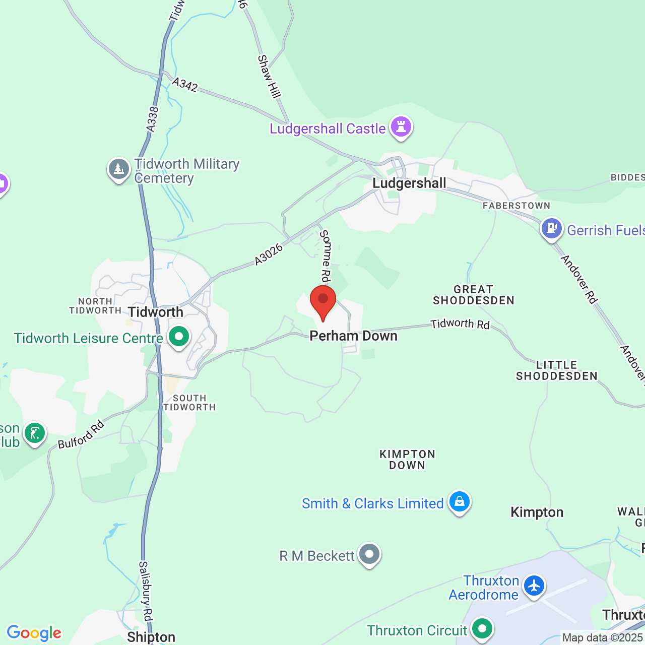 Map displaying job location