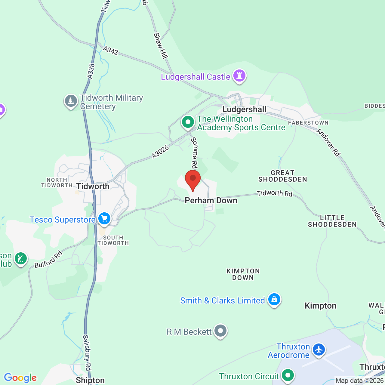 Map displaying job location