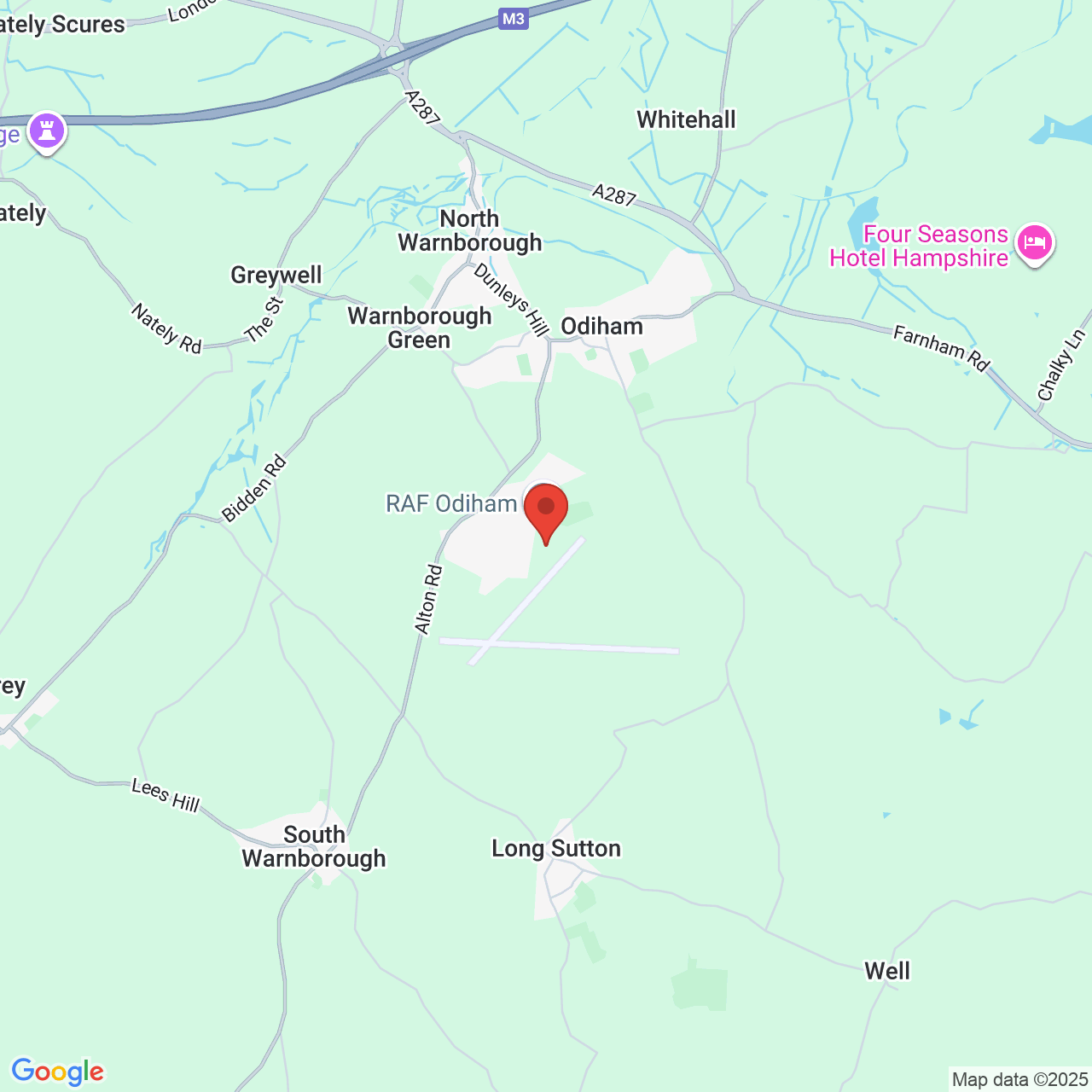 Map showing location of Basingstoke, United Kingdom, RG29 1QT
