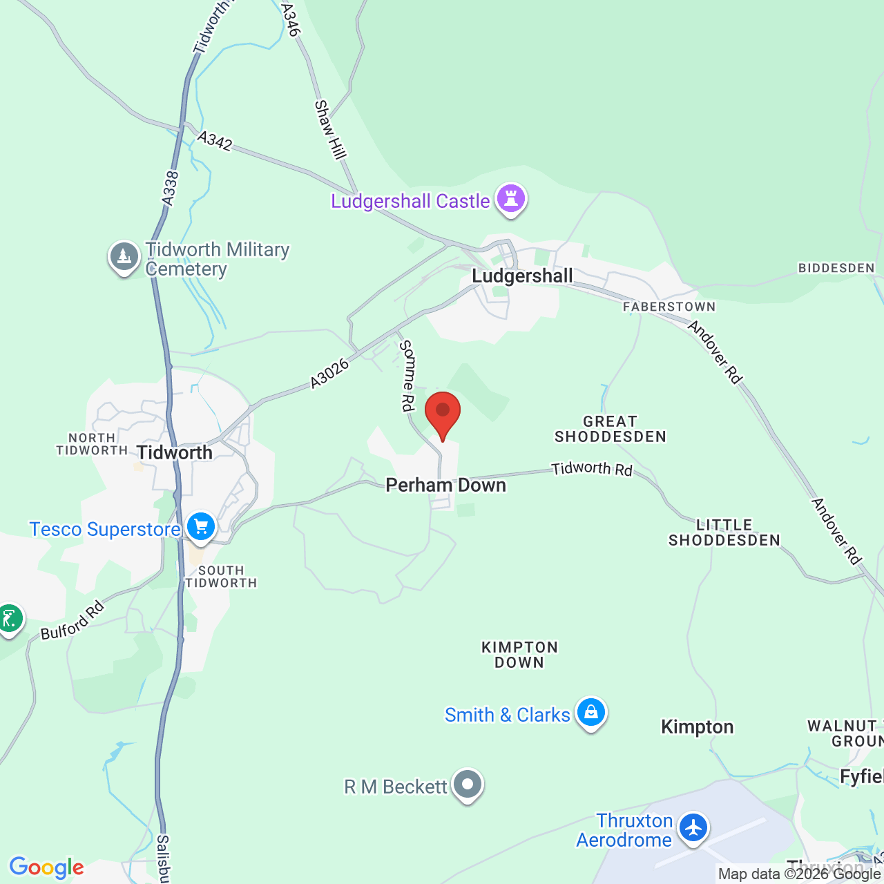 Map displaying job location