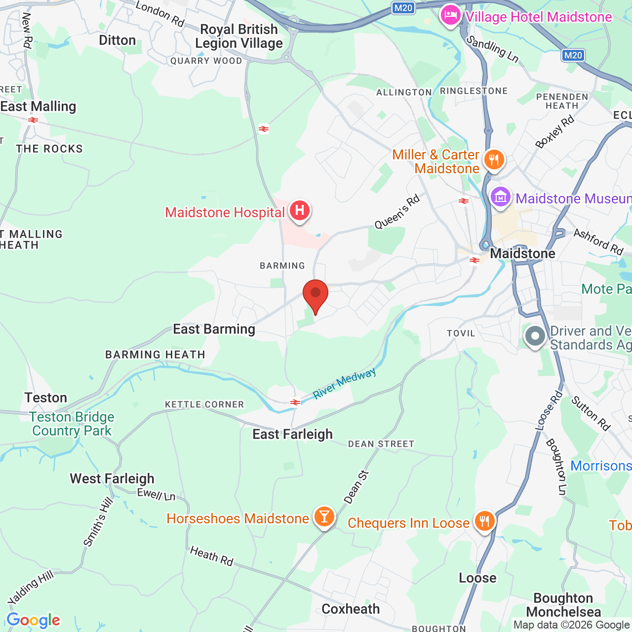 Map displaying job location