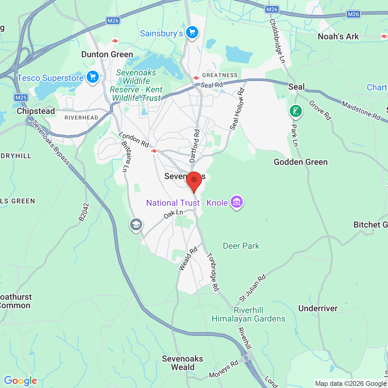 Map displaying job location