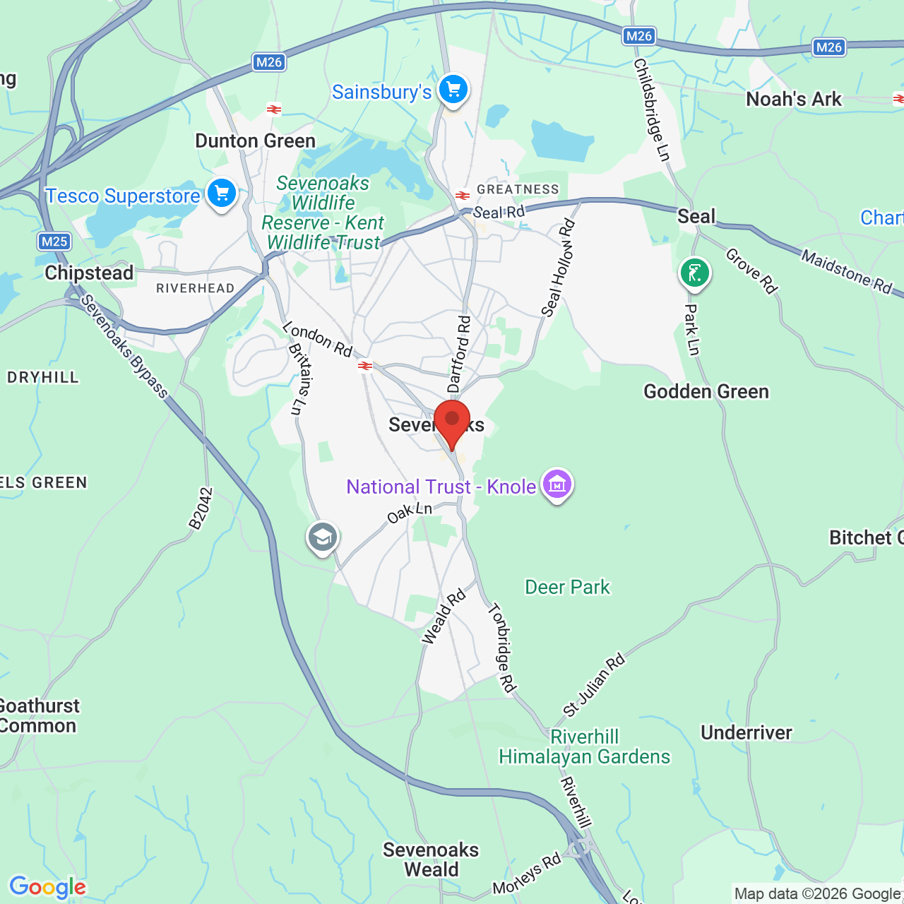 Map displaying job location