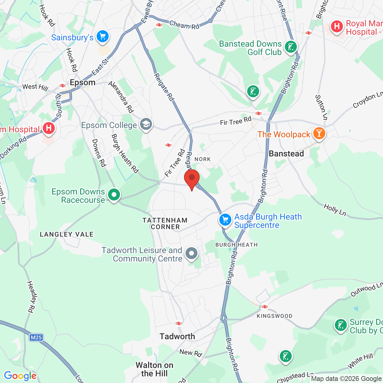 Map displaying job location