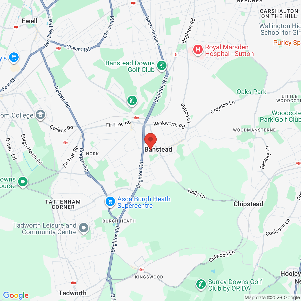 Map displaying job location