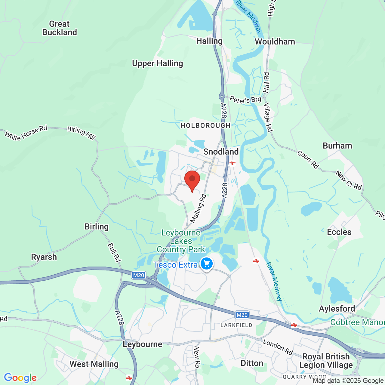 Map displaying job location