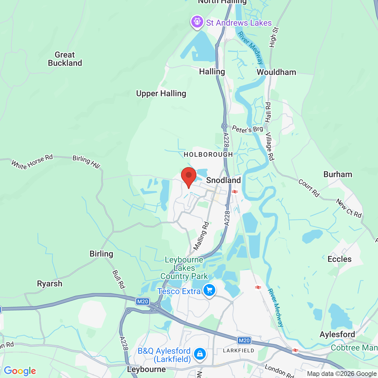 Map displaying job location