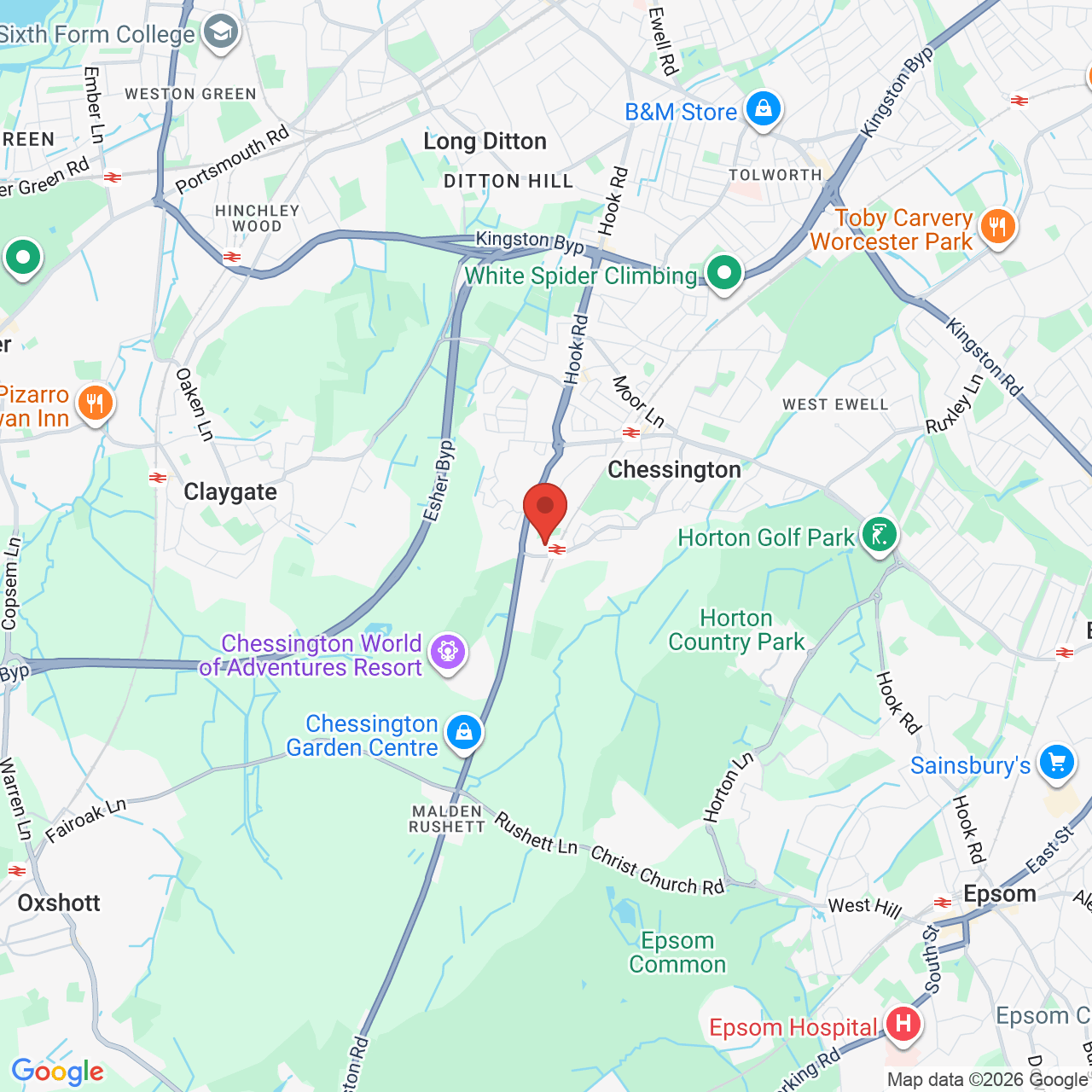 Map displaying job location