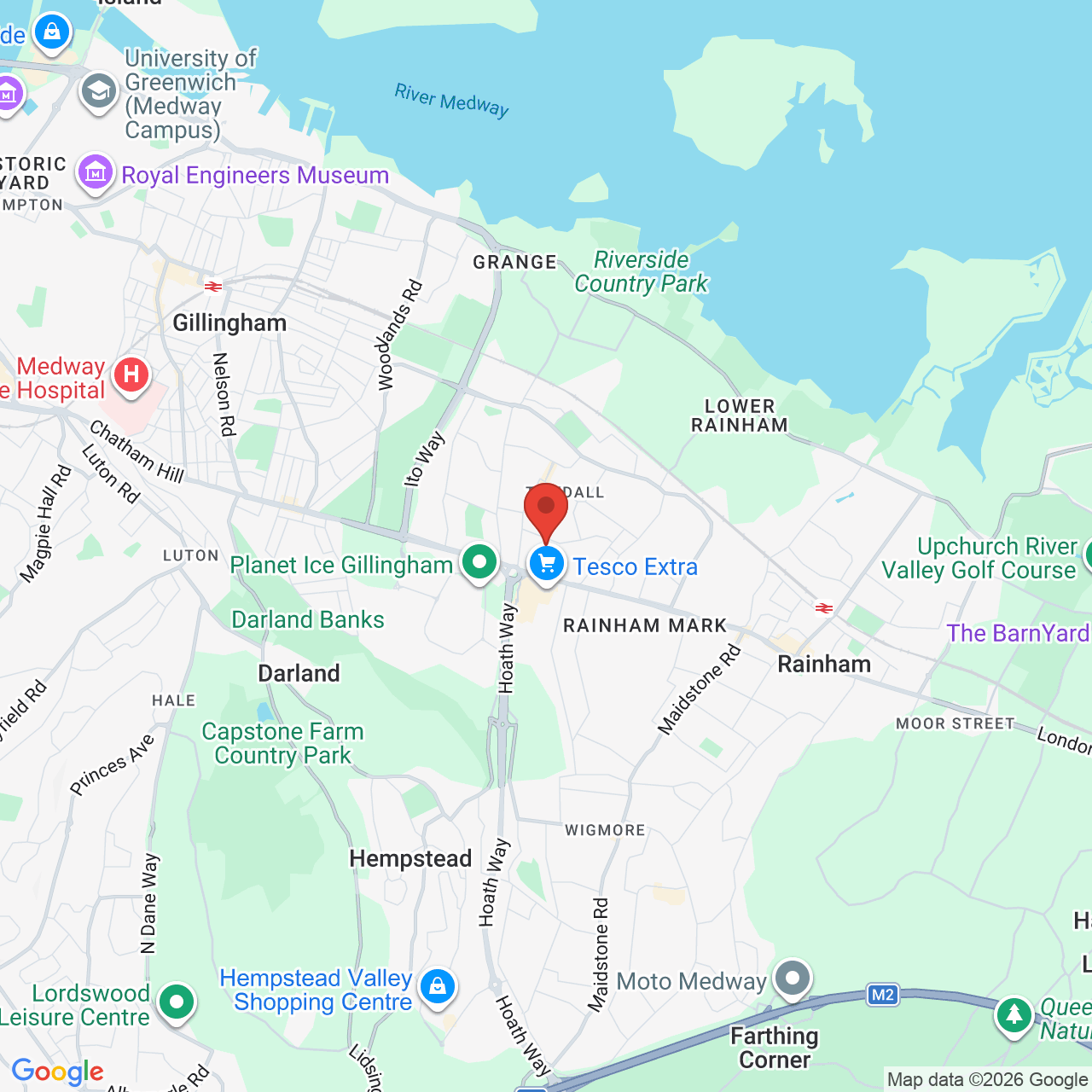 Map displaying job location