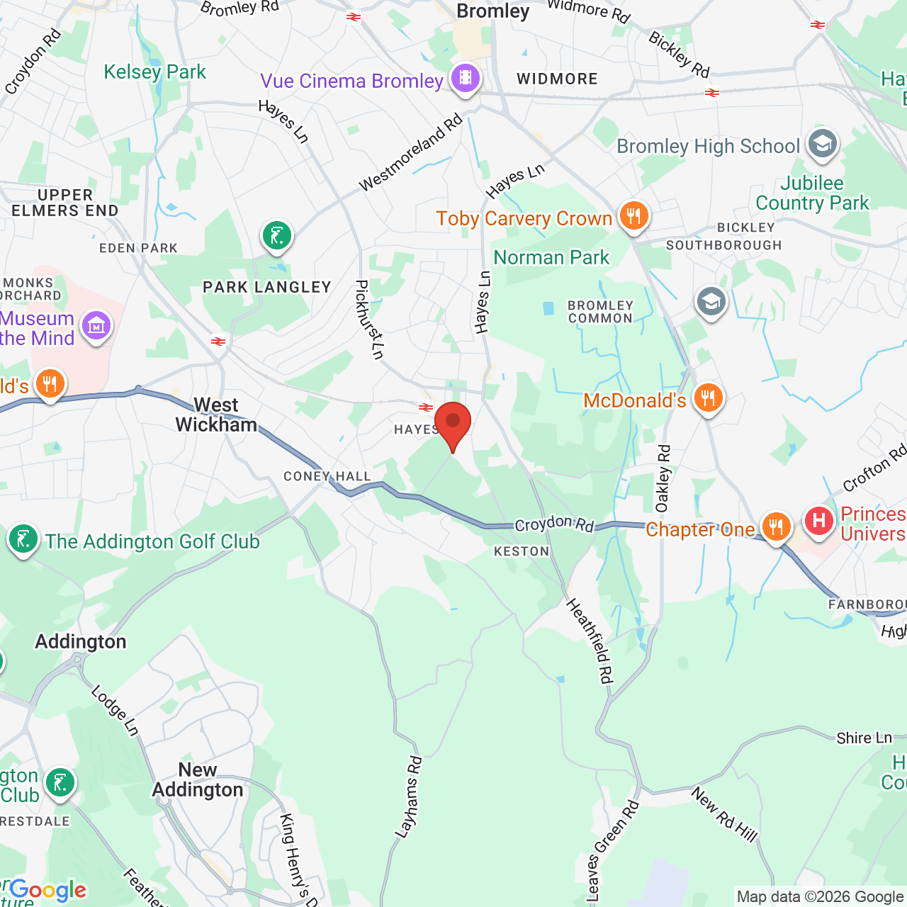 Map displaying job location
