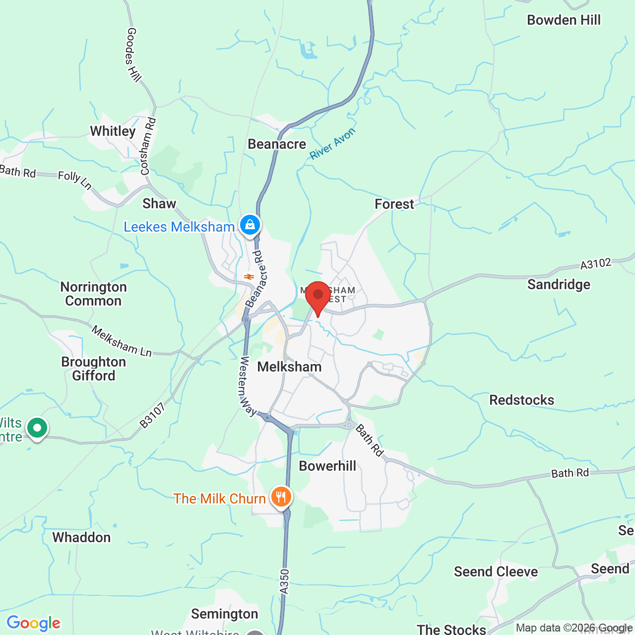 Map displaying job location