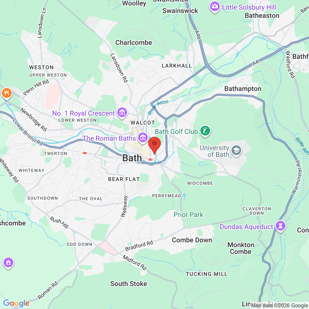 Map displaying job location