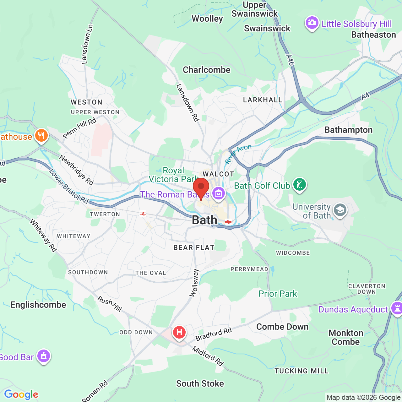 Map displaying job location