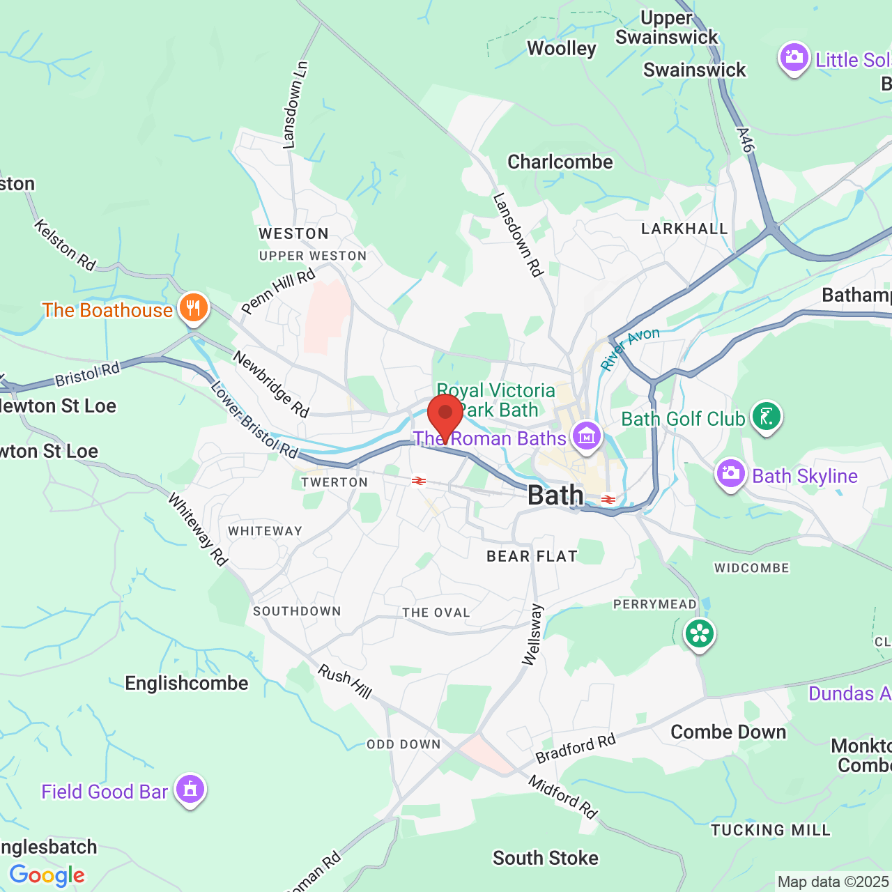 Map displaying job location