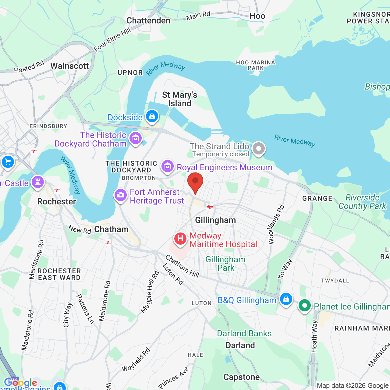 Map displaying job location