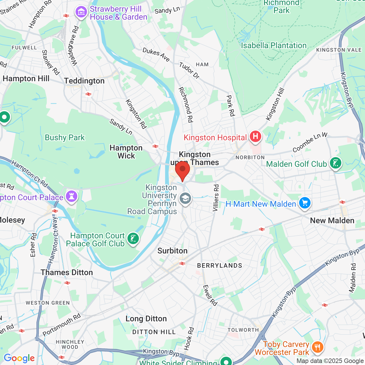 Map displaying job location