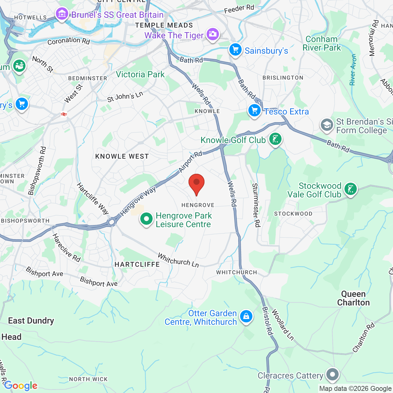 Map displaying job location