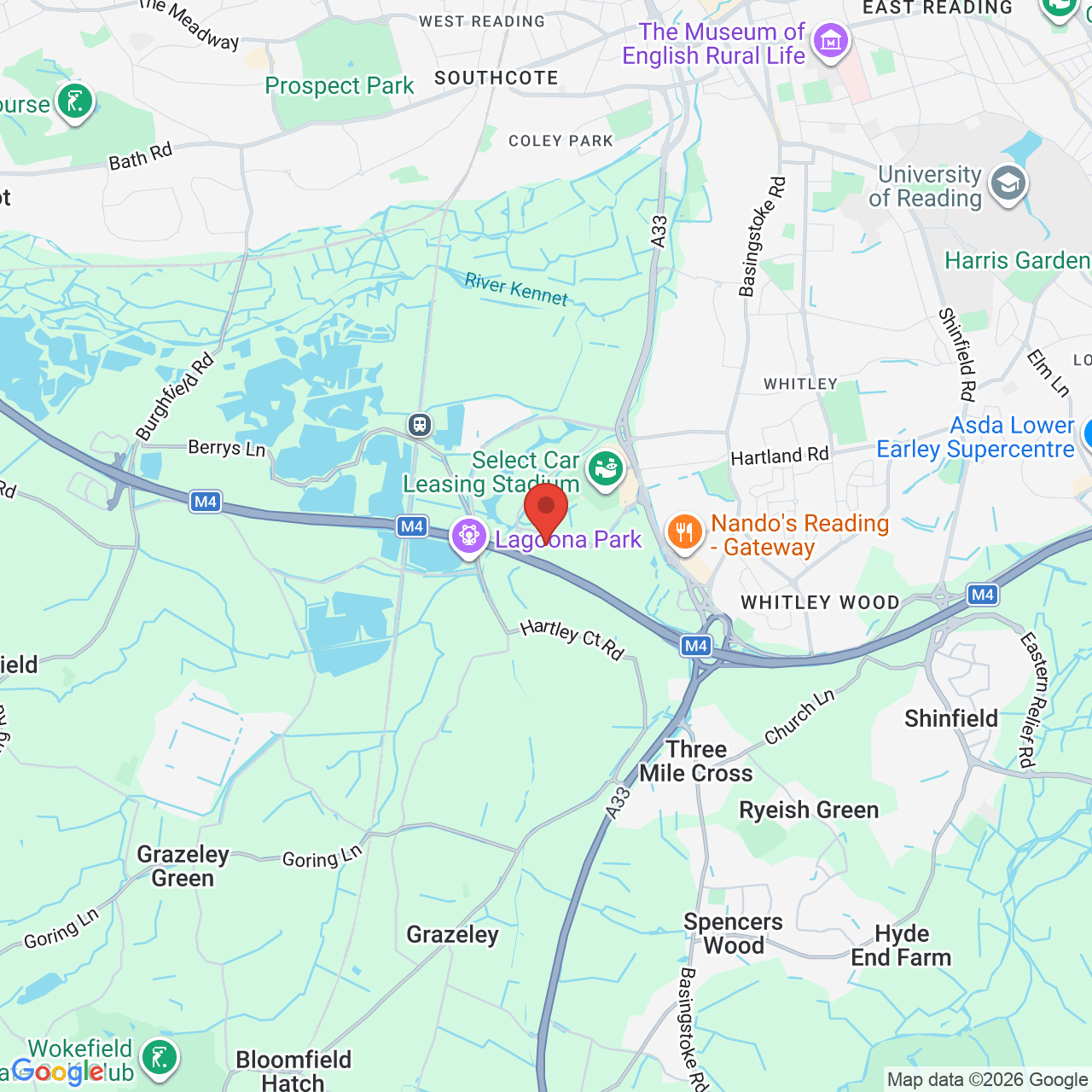 Map displaying job location