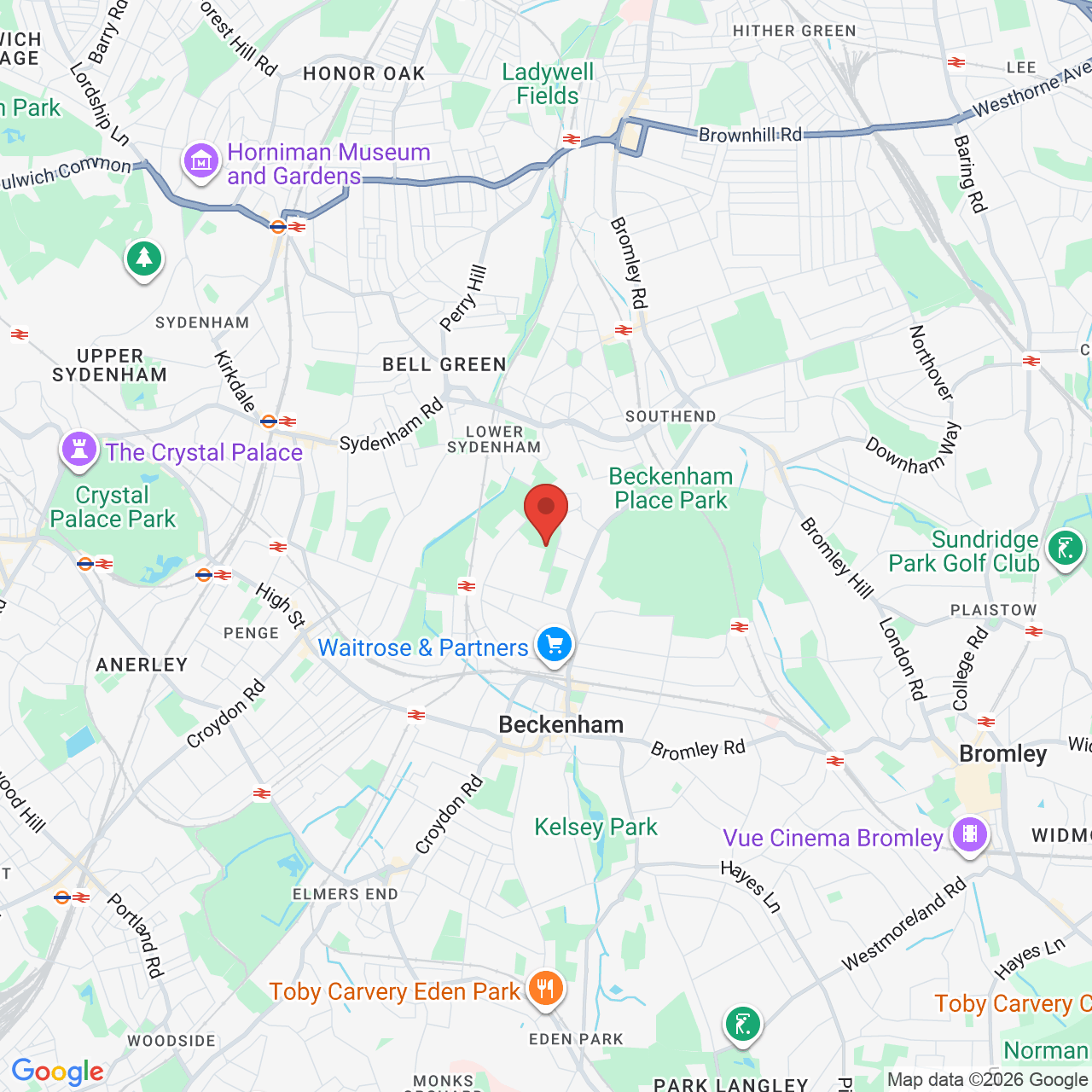 Map displaying job location