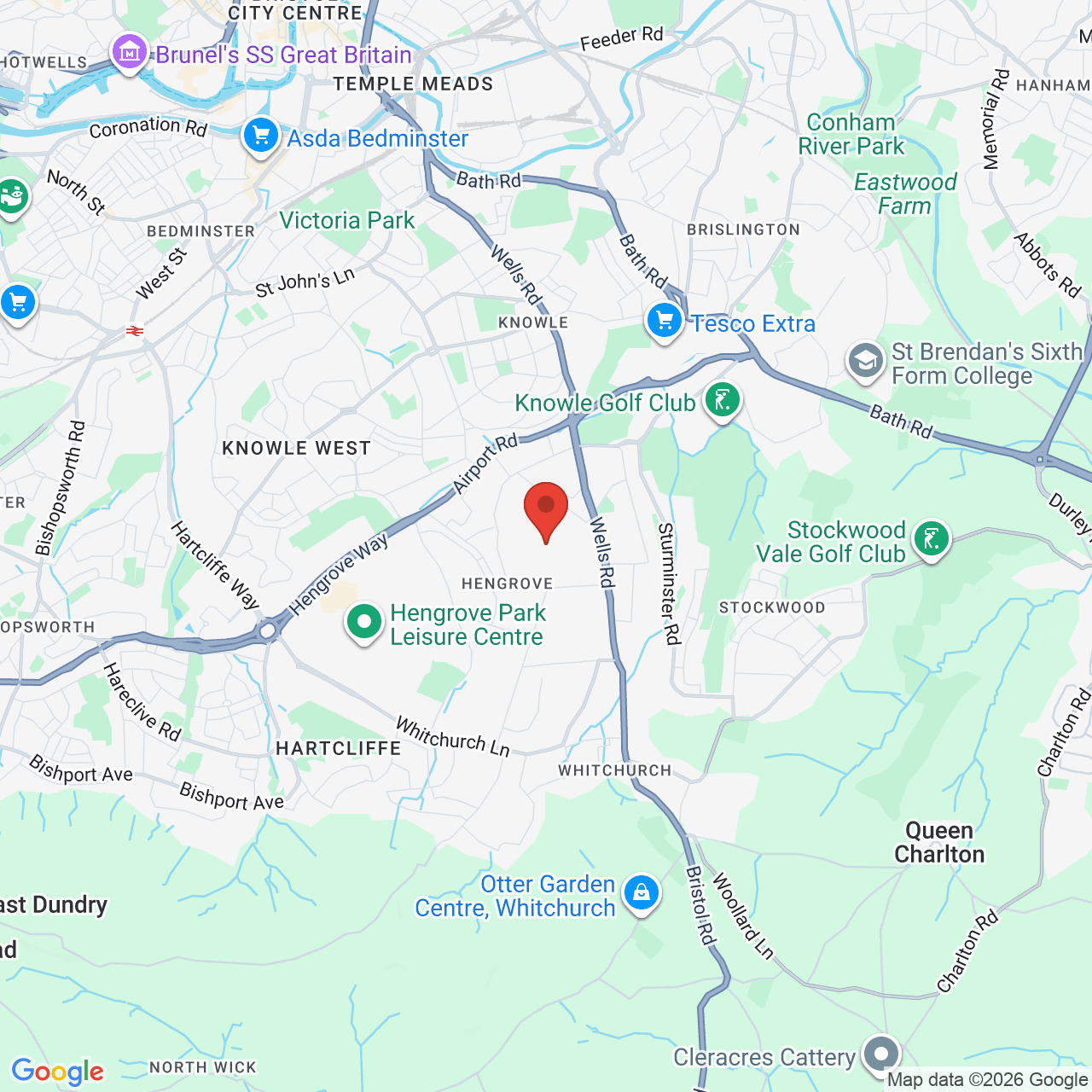 Map displaying job location