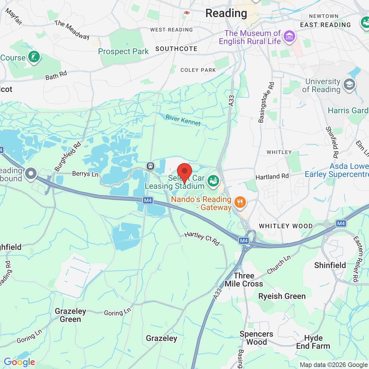 Map displaying job location